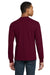 Gildan 8400/G840 Mens DryBlend Moisture Wicking Long Sleeve Crewneck T-Shirt Maroon Model Back