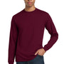 Gildan Mens DryBlend Moisture Wicking Long Sleeve Crewneck T-Shirt - Maroon