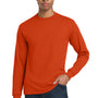 Gildan Mens DryBlend Moisture Wicking Long Sleeve Crewneck T-Shirt - Orange