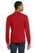 Gildan 8400/G840 Mens DryBlend Moisture Wicking Long Sleeve Crewneck T-Shirt Red Model Back