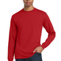 Gildan Mens DryBlend Moisture Wicking Long Sleeve Crewneck T-Shirt - Red