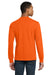 Gildan 8400/G840 Mens DryBlend Moisture Wicking Long Sleeve Crewneck T-Shirt Safety Orange Model Back