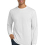 Gildan Mens DryBlend Moisture Wicking Long Sleeve Crewneck T-Shirt - White