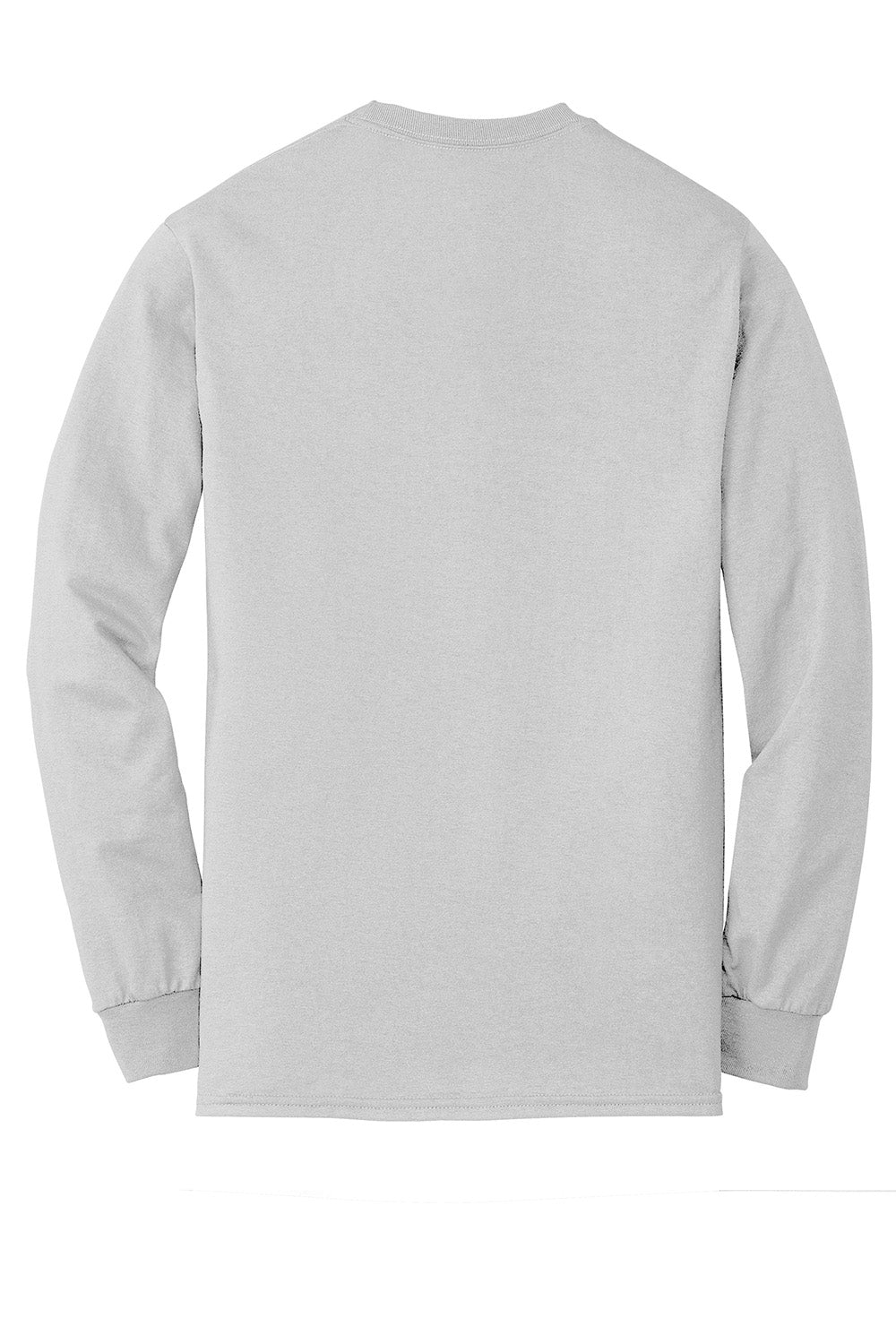 Gildan 8400/G840 Mens DryBlend Moisture Wicking Long Sleeve Crewneck T-Shirt Ash Grey Flat Back