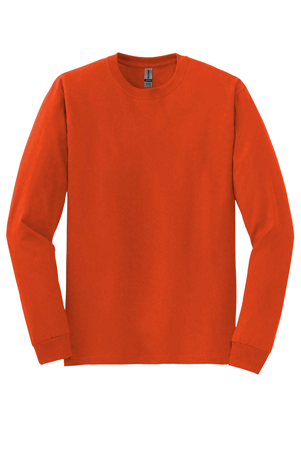 Gildan 8400/G840 Mens DryBlend Moisture Wicking Long Sleeve Crewneck T-Shirt Orange Flat Front