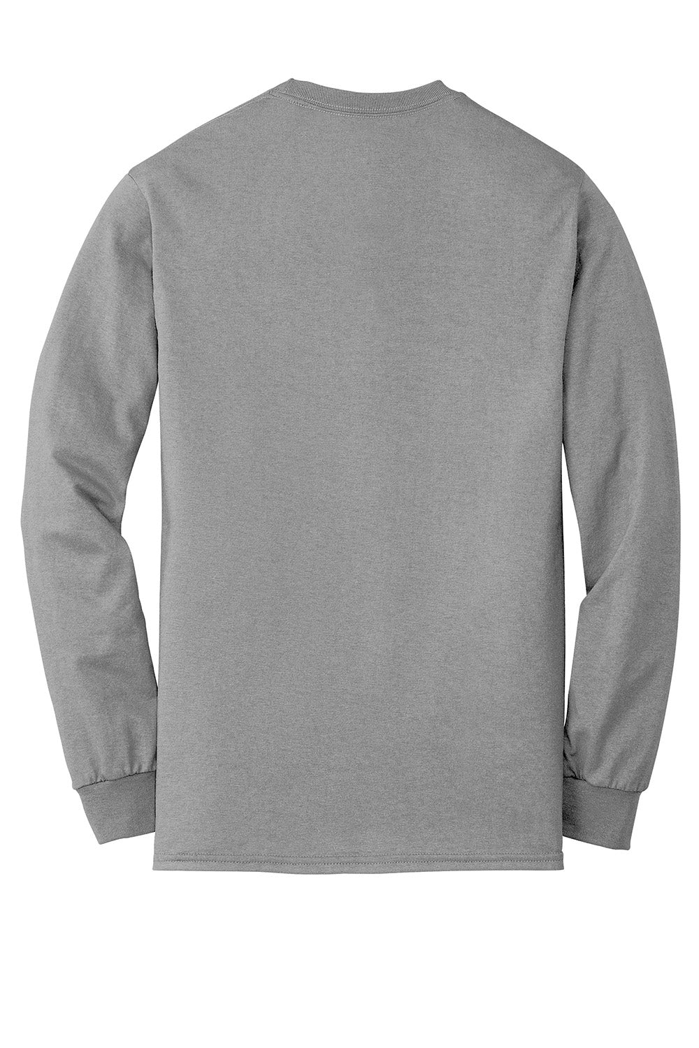 Gildan 8400/G840 Mens DryBlend Moisture Wicking Long Sleeve Crewneck T-Shirt Sport Grey Flat Back