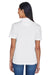 UltraClub 8404 Womens Cool & Dry Moisture Wicking Short Sleeve Polo Shirt White Model Back