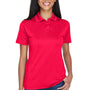 UltraClub Womens Cool & Dry Moisture Wicking Short Sleeve Polo Shirt - Red