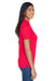 UltraClub 8404 Womens Cool & Dry Moisture Wicking Short Sleeve Polo Shirt Red Model Side