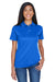 UltraClub 8404 Womens Cool & Dry Moisture Wicking Short Sleeve Polo Shirt Royal Blue Model Front