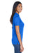 UltraClub 8404 Womens Cool & Dry Moisture Wicking Short Sleeve Polo Shirt Royal Blue Model Side