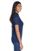 UltraClub 8404 Womens Cool & Dry Moisture Wicking Short Sleeve Polo Shirt Navy Blue Model Side