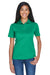 UltraClub 8404 Womens Cool & Dry Moisture Wicking Short Sleeve Polo Shirt Kelly Green Model Front