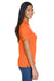 UltraClub 8404 Womens Cool & Dry Moisture Wicking Short Sleeve Polo Shirt Orange Model Side