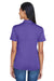 UltraClub 8404 Womens Cool & Dry Moisture Wicking Short Sleeve Polo Shirt Purple Model Back