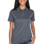 UltraClub Womens Cool & Dry Moisture Wicking Short Sleeve Polo Shirt - Charcoal Grey