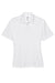 UltraClub 8404 Womens Cool & Dry Moisture Wicking Short Sleeve Polo Shirt White Flat Front