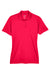 UltraClub 8404 Womens Cool & Dry Moisture Wicking Short Sleeve Polo Shirt Red Flat Front