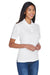 UltraClub 8404 Womens Cool & Dry Moisture Wicking Short Sleeve Polo Shirt White Model 3q