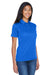 UltraClub 8404 Womens Cool & Dry Moisture Wicking Short Sleeve Polo Shirt Royal Blue Model 3q