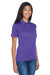 UltraClub 8404 Womens Cool & Dry Moisture Wicking Short Sleeve Polo Shirt Purple Model 3q