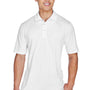 UltraClub Mens Cool & Dry Moisture Wicking Short Sleeve Polo Shirt - White