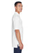 UltraClub 8405/8405T Mens Cool & Dry Moisture Wicking Short Sleeve Polo Shirt White Model Side