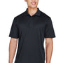 UltraClub Mens Cool & Dry Moisture Wicking Short Sleeve Polo Shirt - Black