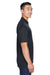 UltraClub 8405/8405T Mens Cool & Dry Moisture Wicking Short Sleeve Polo Shirt Black Model Side