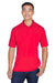 UltraClub 8405/8405T Mens Cool & Dry Moisture Wicking Short Sleeve Polo Shirt Red Model Front