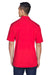 UltraClub 8405/8405T Mens Cool & Dry Moisture Wicking Short Sleeve Polo Shirt Red Model Back