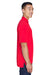 UltraClub 8405/8405T Mens Cool & Dry Moisture Wicking Short Sleeve Polo Shirt Red Model Side