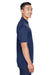 UltraClub 8405/8405T Mens Cool & Dry Moisture Wicking Short Sleeve Polo Shirt Navy Blue Model Side