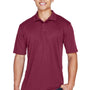 UltraClub Mens Cool & Dry Moisture Wicking Short Sleeve Polo Shirt - Maroon