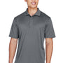 UltraClub Mens Cool & Dry Moisture Wicking Short Sleeve Polo Shirt - Charcoal Grey