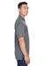 UltraClub 8405/8405T Mens Cool & Dry Moisture Wicking Short Sleeve Polo Shirt Charcoal Grey Model Side