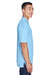 UltraClub 8405/8405T Mens Cool & Dry Moisture Wicking Short Sleeve Polo Shirt Columbia Blue Model Side