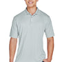 UltraClub Mens Cool & Dry Moisture Wicking Short Sleeve Polo Shirt - Grey