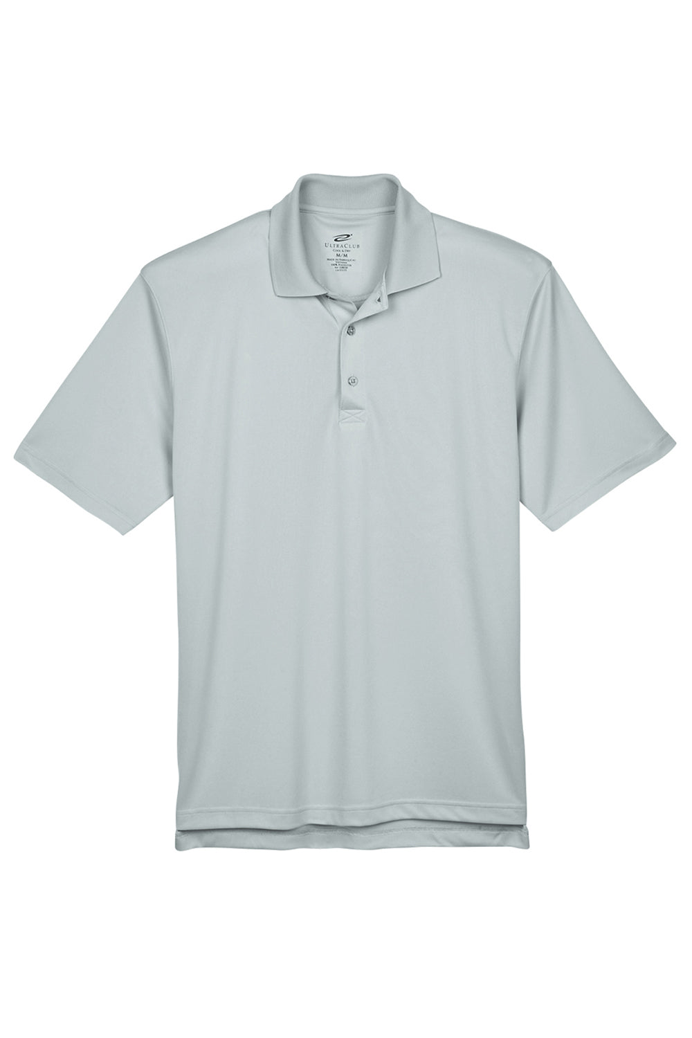 UltraClub 8405/8405T Mens Cool & Dry Moisture Wicking Short Sleeve Polo Shirt Grey Flat Front