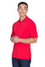 UltraClub 8405/8405T Mens Cool & Dry Moisture Wicking Short Sleeve Polo Shirt Red Model 3q