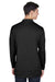 UltraClub 8405LS Mens Cool & Dry Moisture Wicking Long Sleeve Polo Shirt Black Model Back