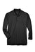 UltraClub 8405LS Mens Cool & Dry Moisture Wicking Long Sleeve Polo Shirt Black Flat Front