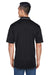 UltraClub 8406 Mens Cool & Dry Moisture Wicking Short Sleeve Polo Shirt Black/Stone Model Back