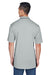 UltraClub 8406 Mens Cool & Dry Moisture Wicking Short Sleeve Polo Shirt Grey/Black Model Back