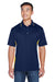 UltraClub 8406 Mens Cool & Dry Moisture Wicking Short Sleeve Polo Shirt Navy Blue/Gold Model Front