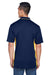 UltraClub 8406 Mens Cool & Dry Moisture Wicking Short Sleeve Polo Shirt Navy Blue/Gold Model Back