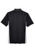 UltraClub 8406 Mens Cool & Dry Moisture Wicking Short Sleeve Polo Shirt Black/Stone Flat Back