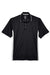 UltraClub 8406 Mens Cool & Dry Moisture Wicking Short Sleeve Polo Shirt Black/Stone Flat Front