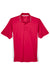 UltraClub 8406 Mens Cool & Dry Moisture Wicking Short Sleeve Polo Shirt Red/White Flat Front