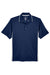 UltraClub 8406 Mens Cool & Dry Moisture Wicking Short Sleeve Polo Shirt Navy Blue/White Flat Front